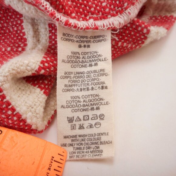 Free People Its A Wrap Skirt S Coastal Striped Lined Beachy Red Cream Peppermint - Picture 8 of 10